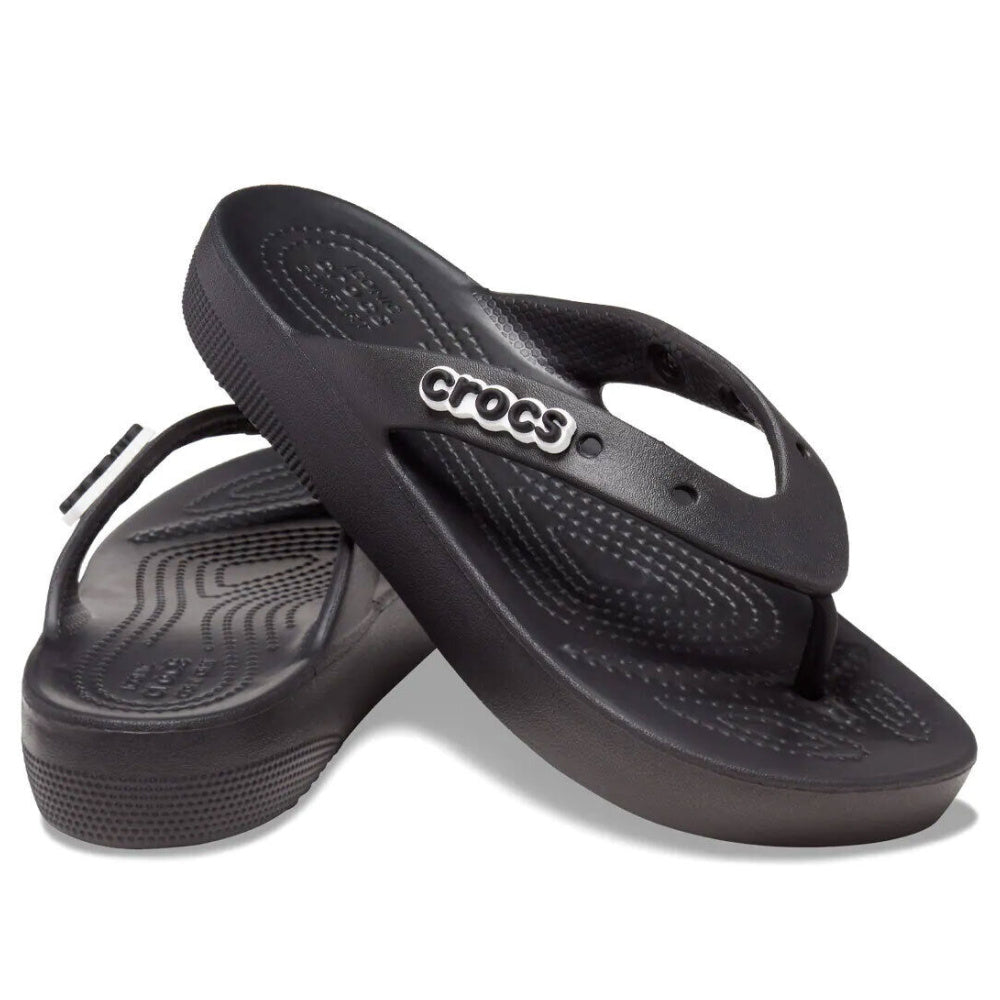 Crocs | Womens Classic Platform Flip (Black)