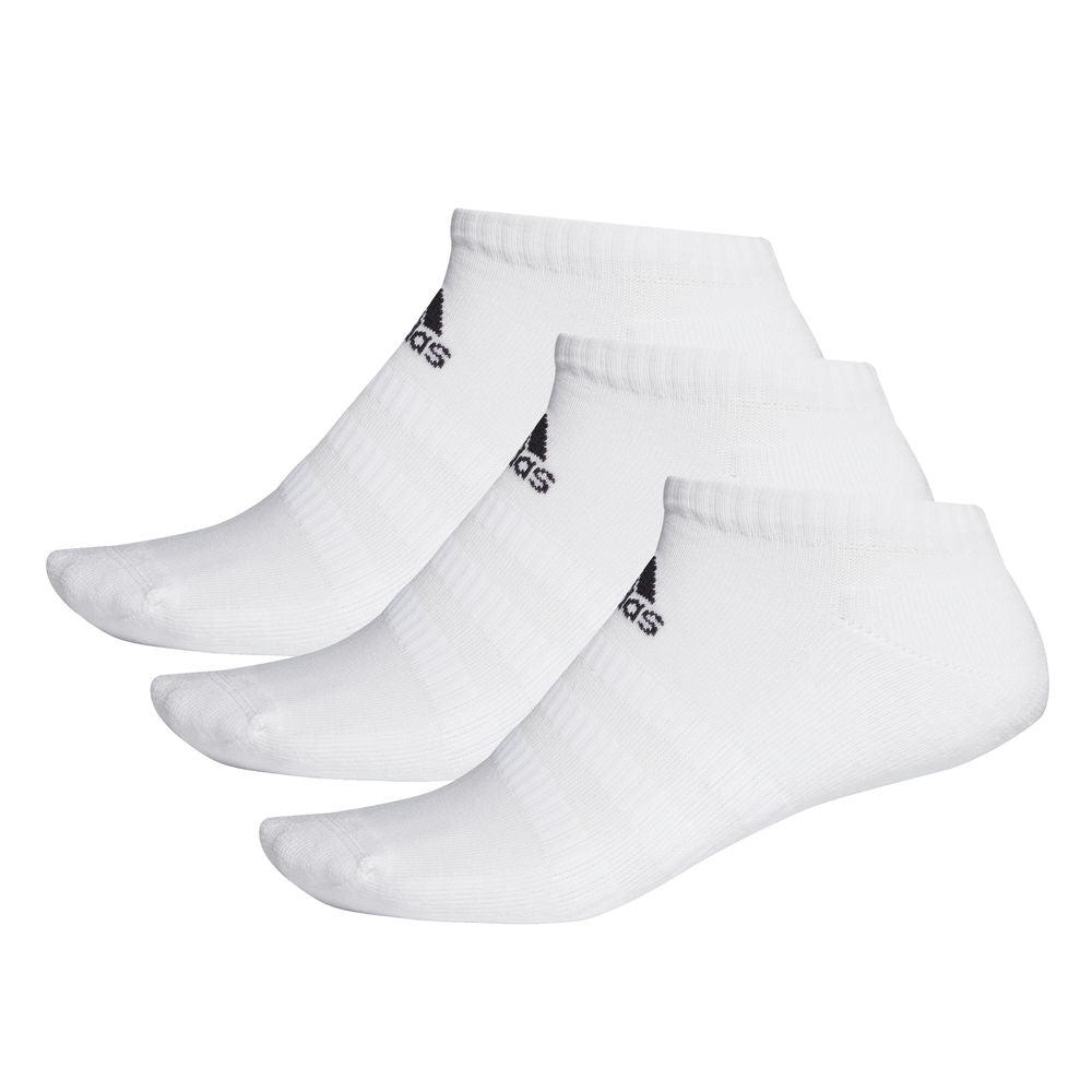 Adidas | Unisex Cushioned Low-Cut 3 Pack Socks (White)
