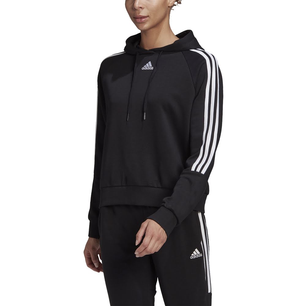 Adidas | Womens 3-Stripe Hoodie (Black)