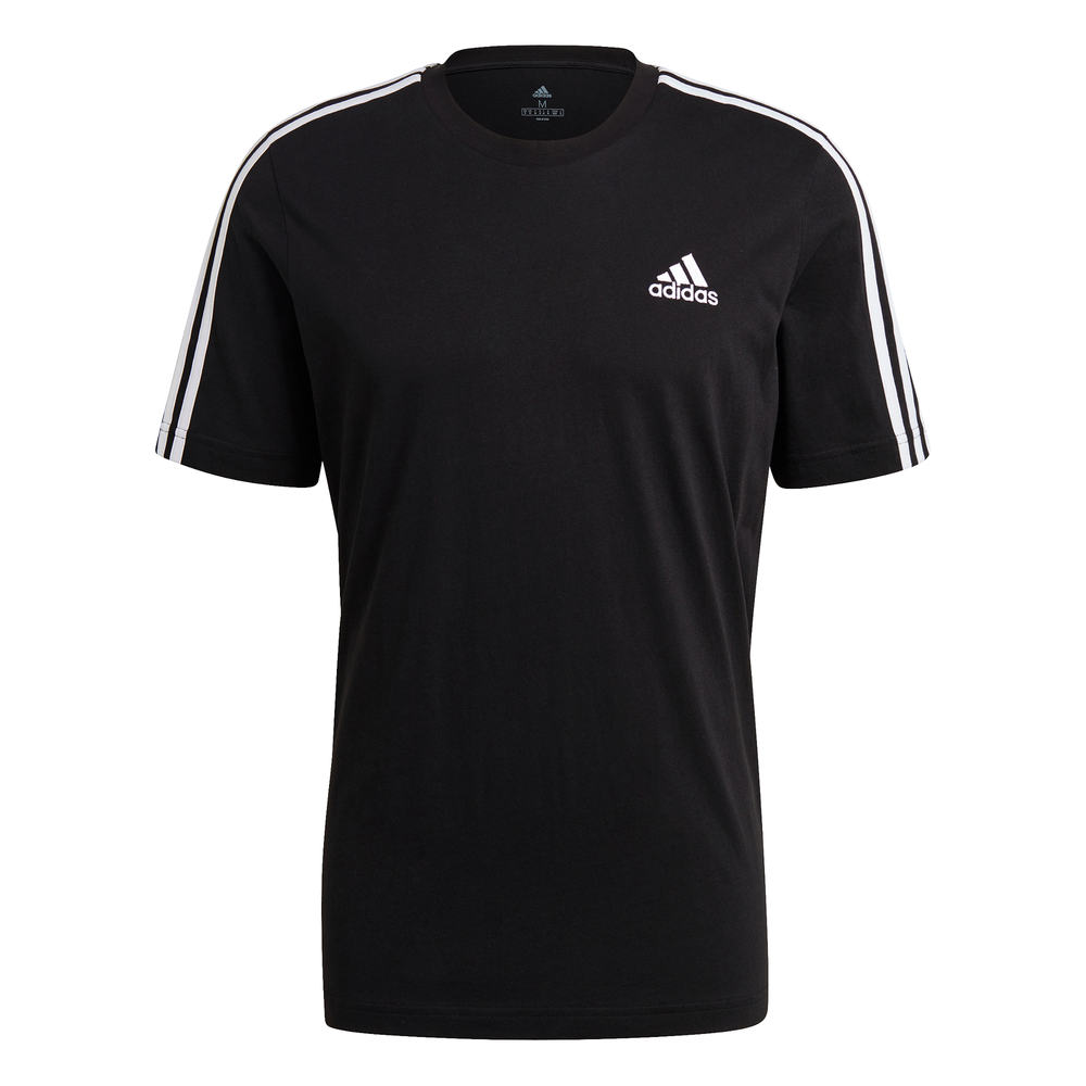 Adidas | Mens Essentials 3-Stripe Tee (Black/White)