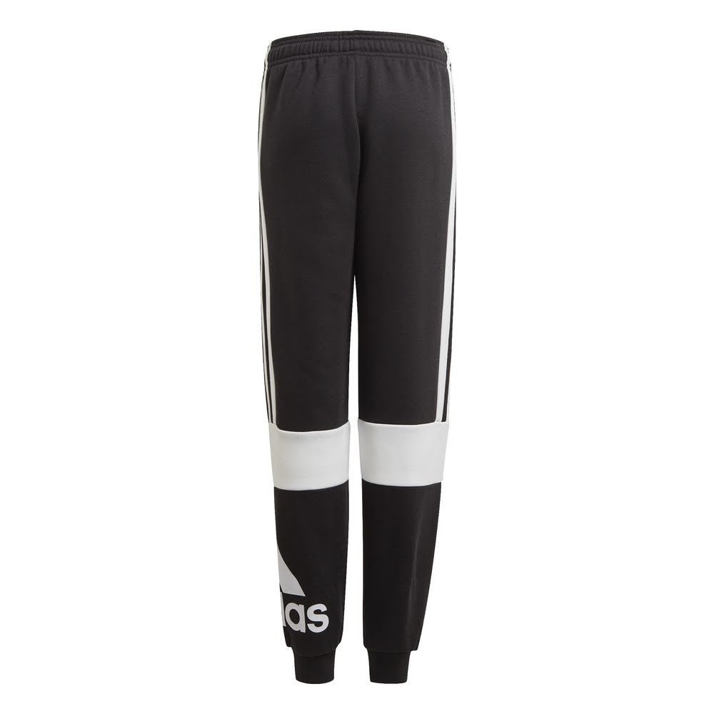 Adidas | Boys Colour Block Fleece Pants (Black/White)