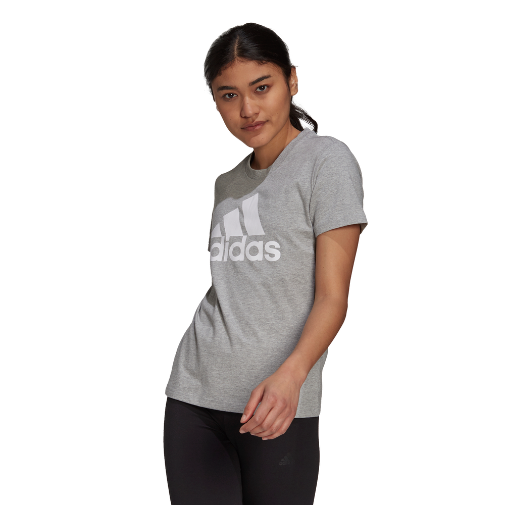 Adidas | Womens Essentials Logo Tee (Grey/White)