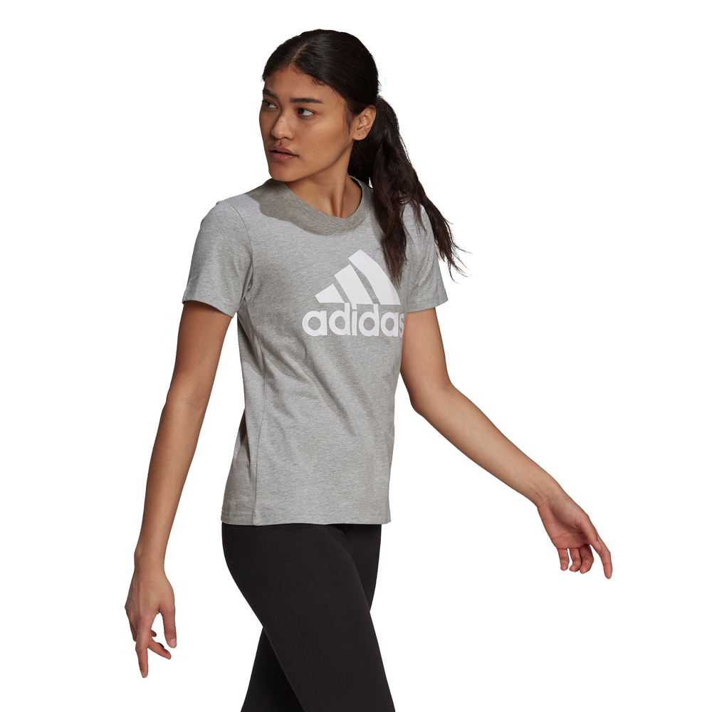 Adidas | Womens Essentials Logo Tee (Grey/White)