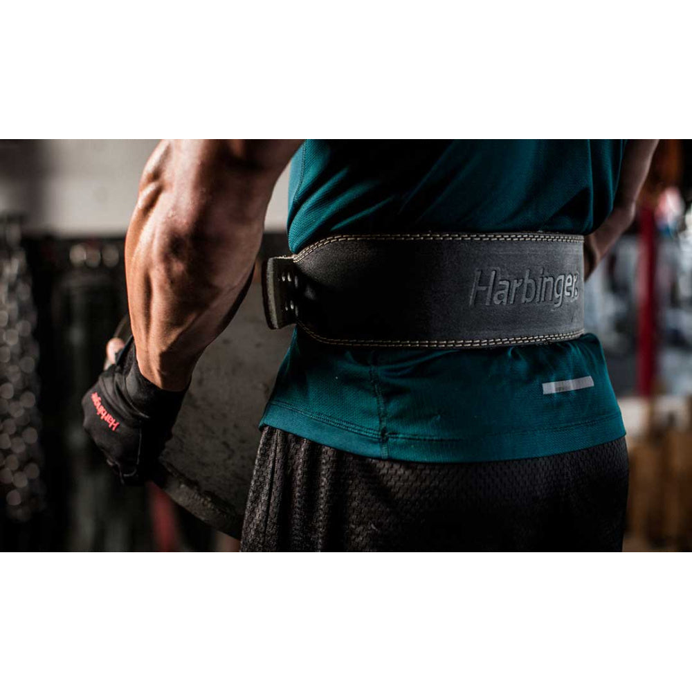 Harbinger | 4 Inch Padded Leather Belt (Black)