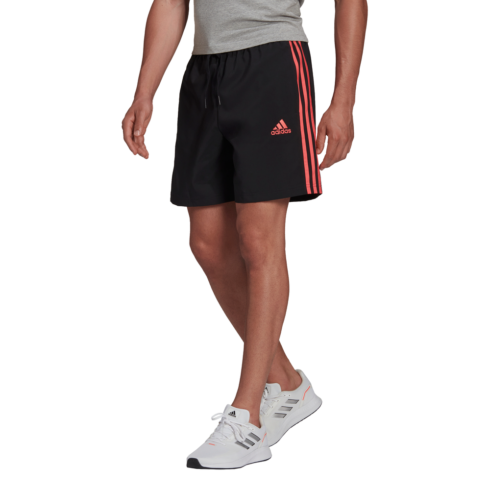 Adidas | Mens Aeroready Essentials Chelsea 3-Stripes Shorts (Black/Semi Turbo)