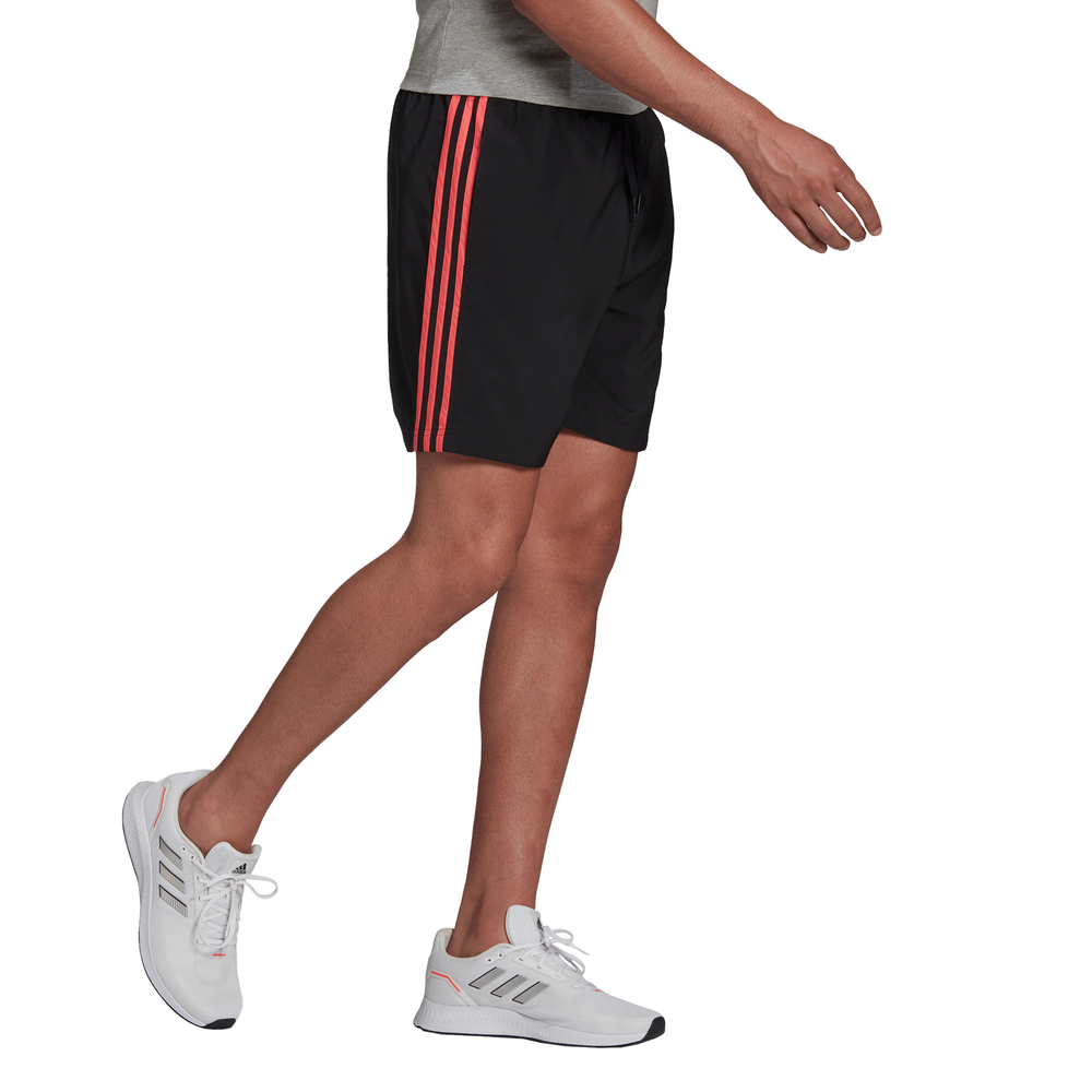 Adidas | Mens Aeroready Essentials Chelsea 3-Stripes Shorts (Black/Semi Turbo)
