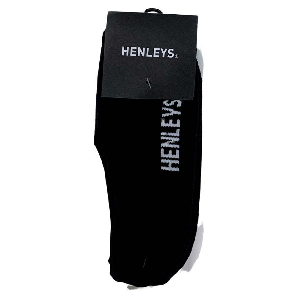 Henleys | Mens Classic Invisible Socks 4 Pack Black