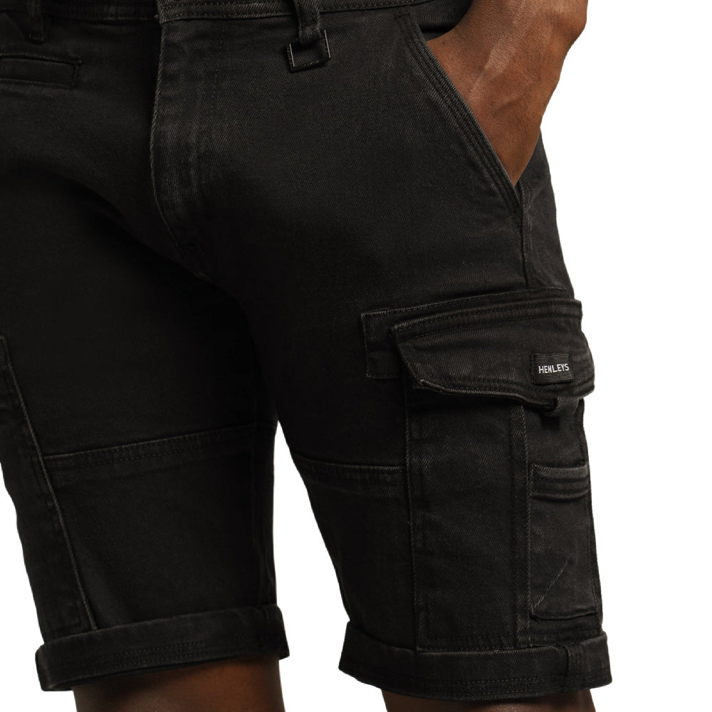 Henleys | Mens Lione Denim Shorts (Black)
