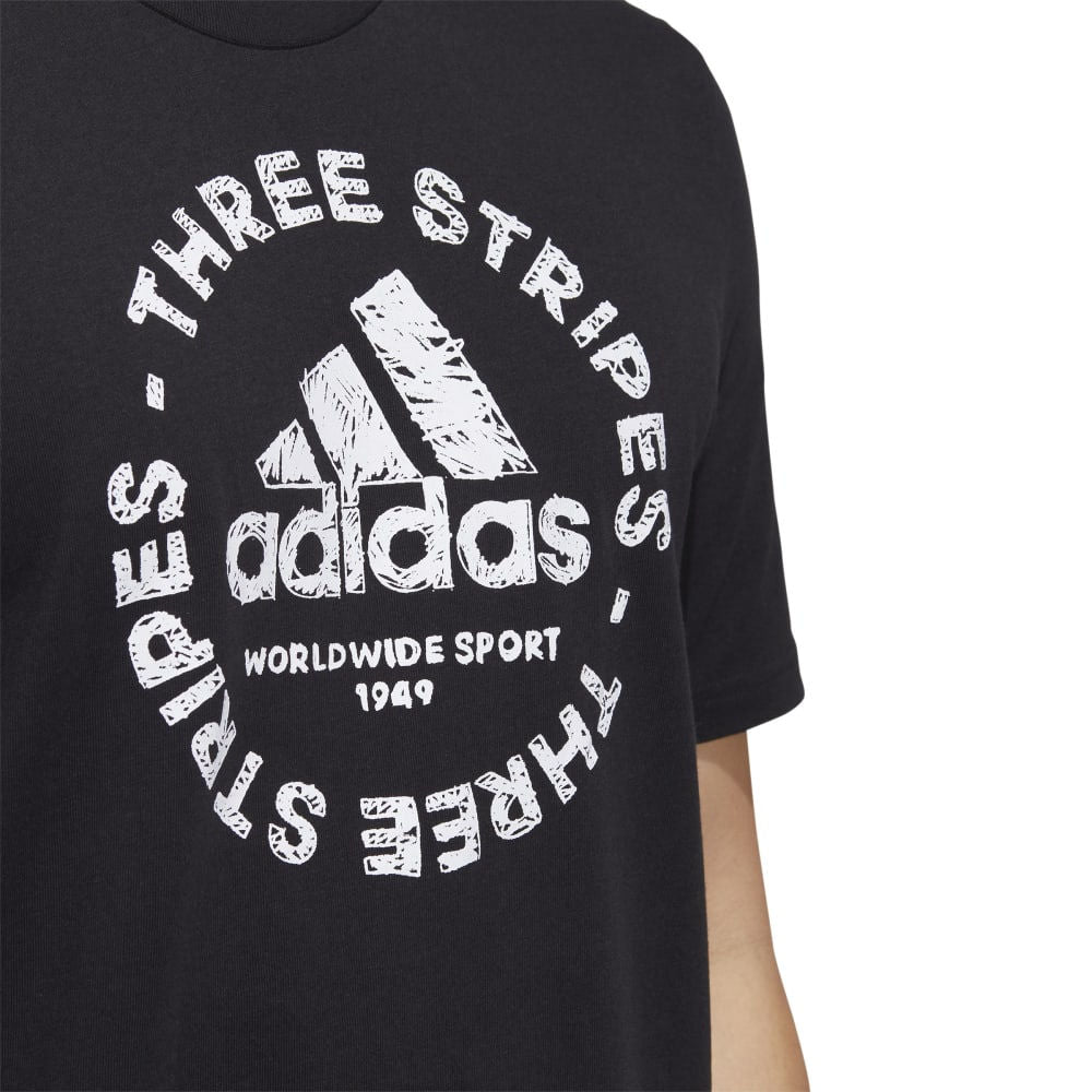 Adidas | Mens Sketch Emblem Graphic Tee (Black)