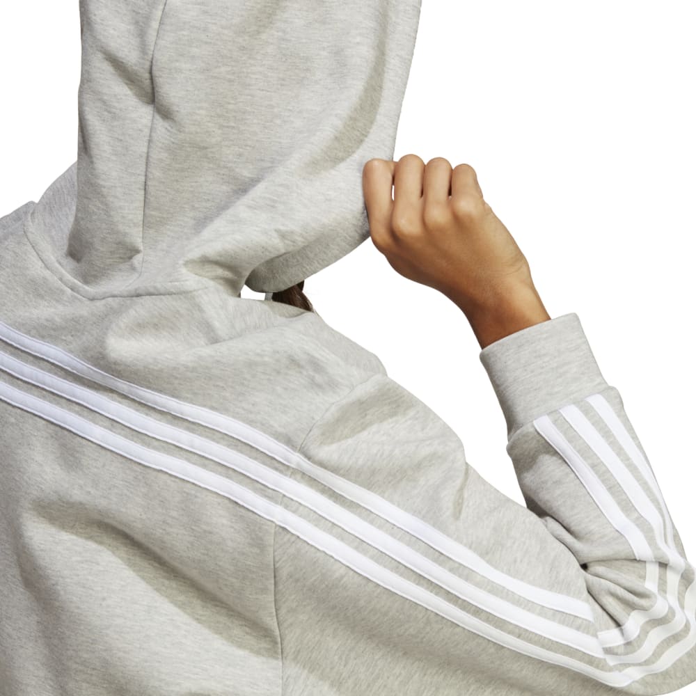Adidas | Womens Future Icons 3-Stripes Full-Zip Hoodie (Medium Grey Heather)