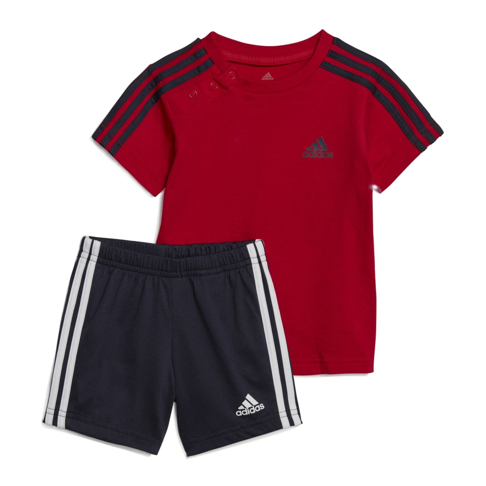 Adidas | Infants Essentials 3-Stripes Sport Set (Scarlet Red/Navy)