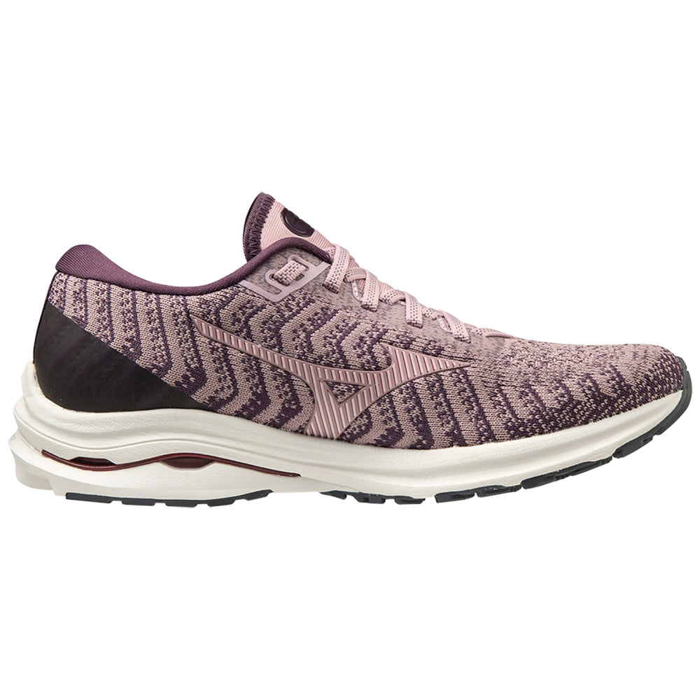 Mizuno | Womens Wave Rider 24 Waveknit (Woodrose/White)