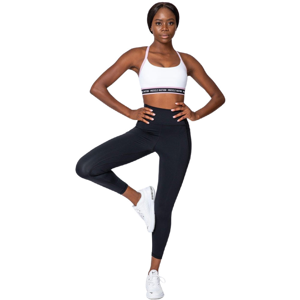 Muscle Nation  Womens Motion Pocket Ankle Length (Black) – Platinum Sports