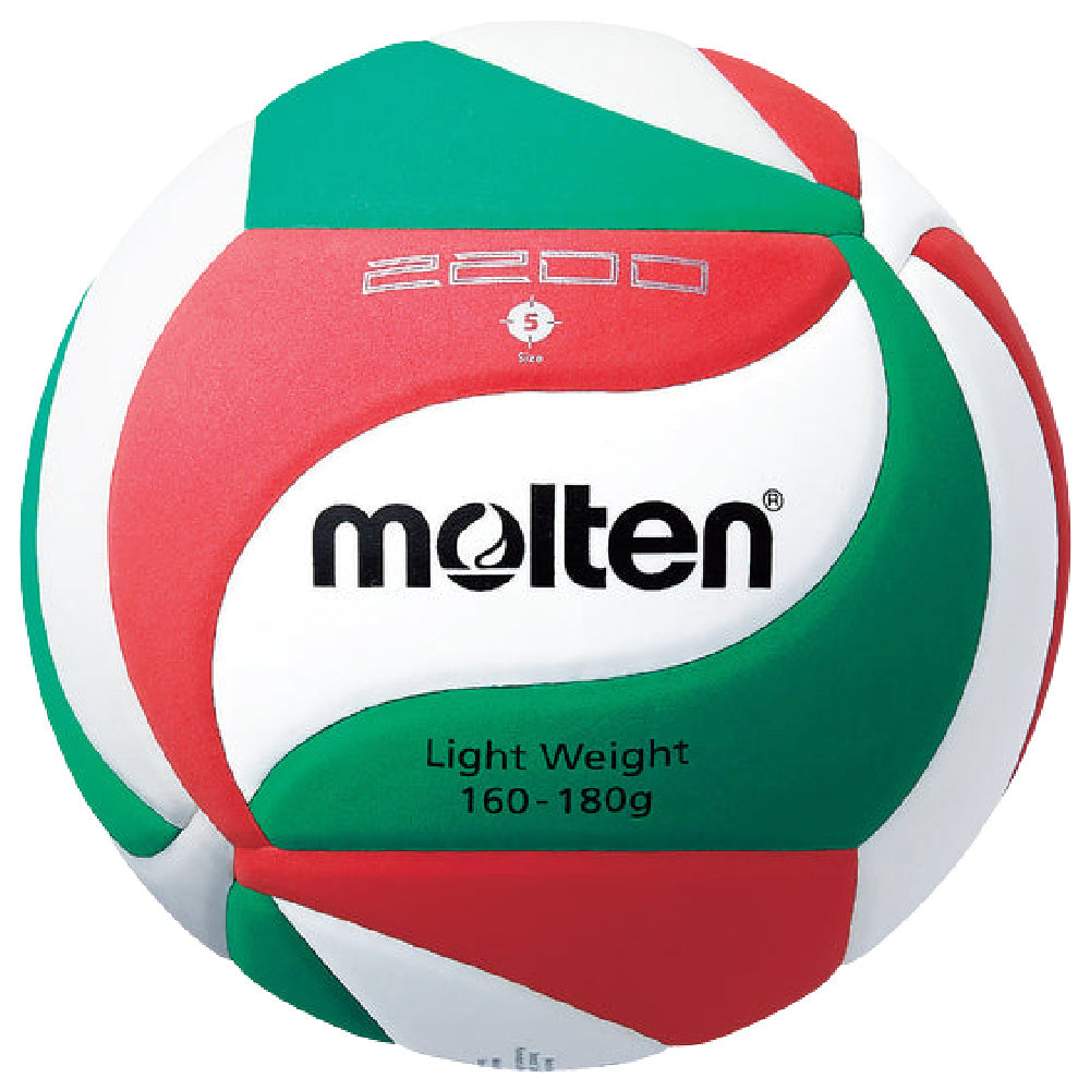 Molten | V5M2200 Lightweight EVA Volleyball (White/Red/Green)