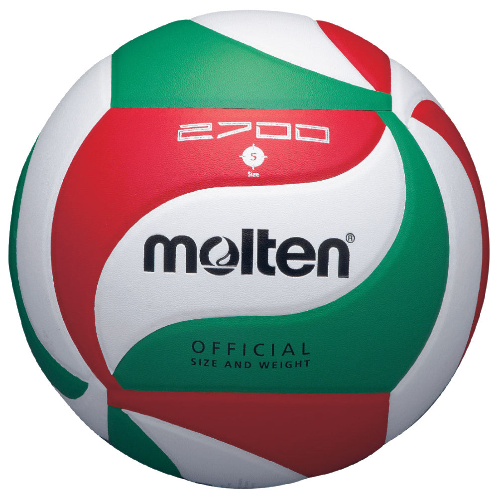 Molten | V5M2700 Synthetic Leather Volleyball (White/Red/Green)