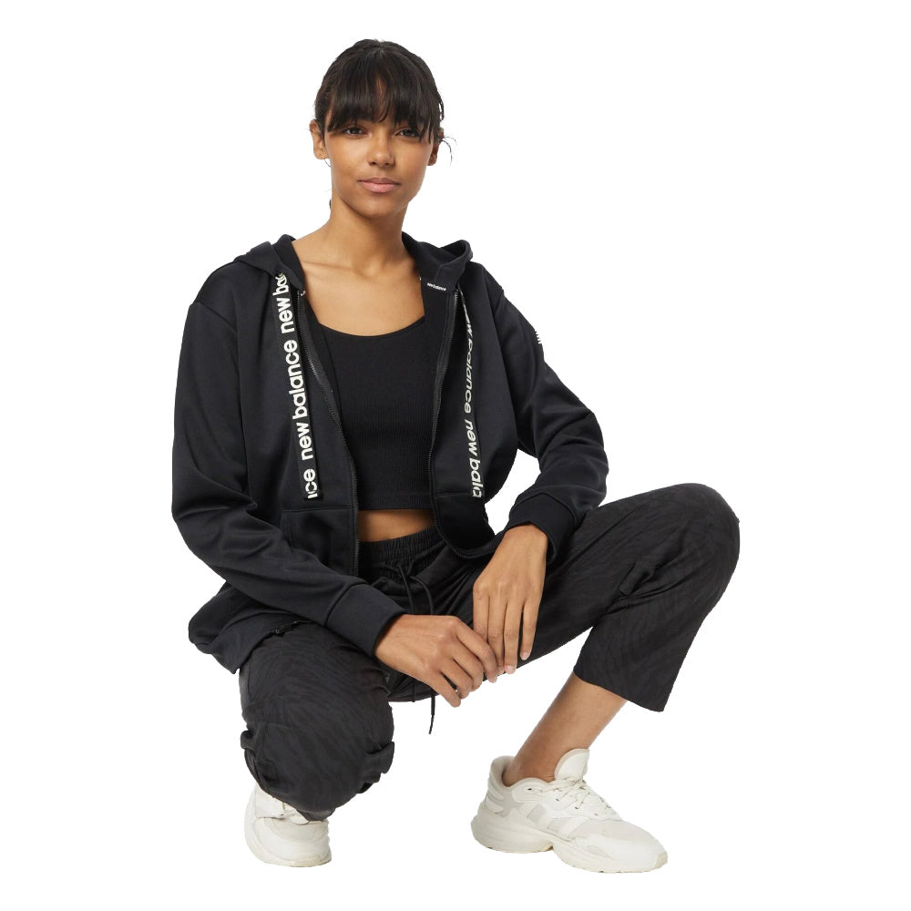 New Balance | Womens Relentless Performance Fleece Full Zip (Black)