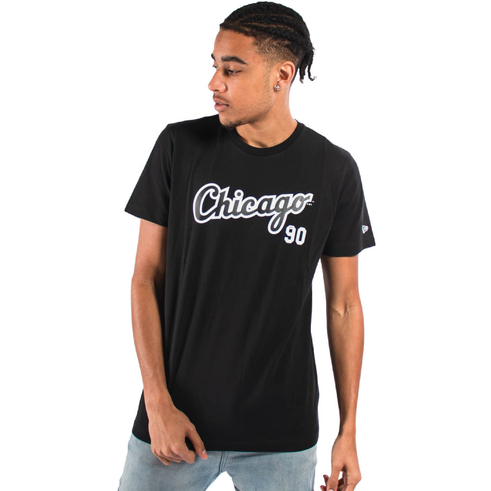 新しい時代 |メンズ シカゴ ホワイトソックス ロックアップ T シャツ (ブラック/ホワイト)