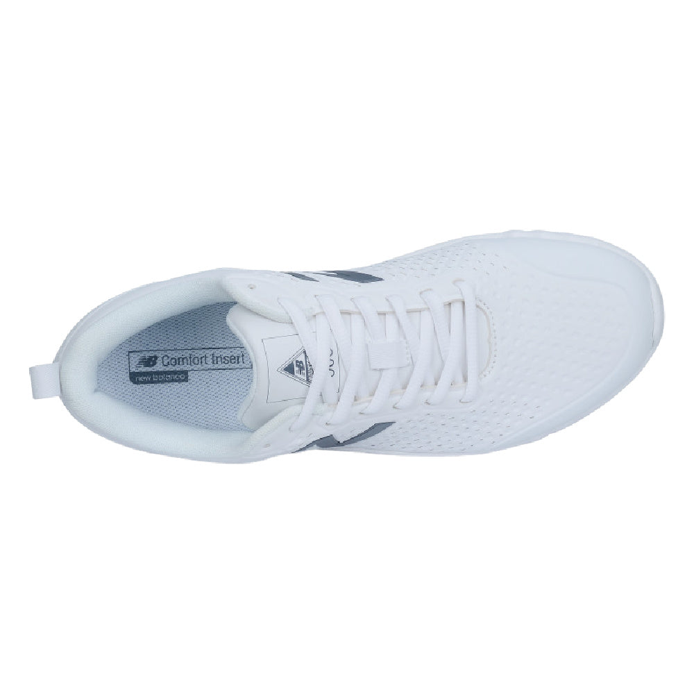 New Balance | Mens Fresh Foam 906 Slip Resistant 2E-Wide (White/Grey)