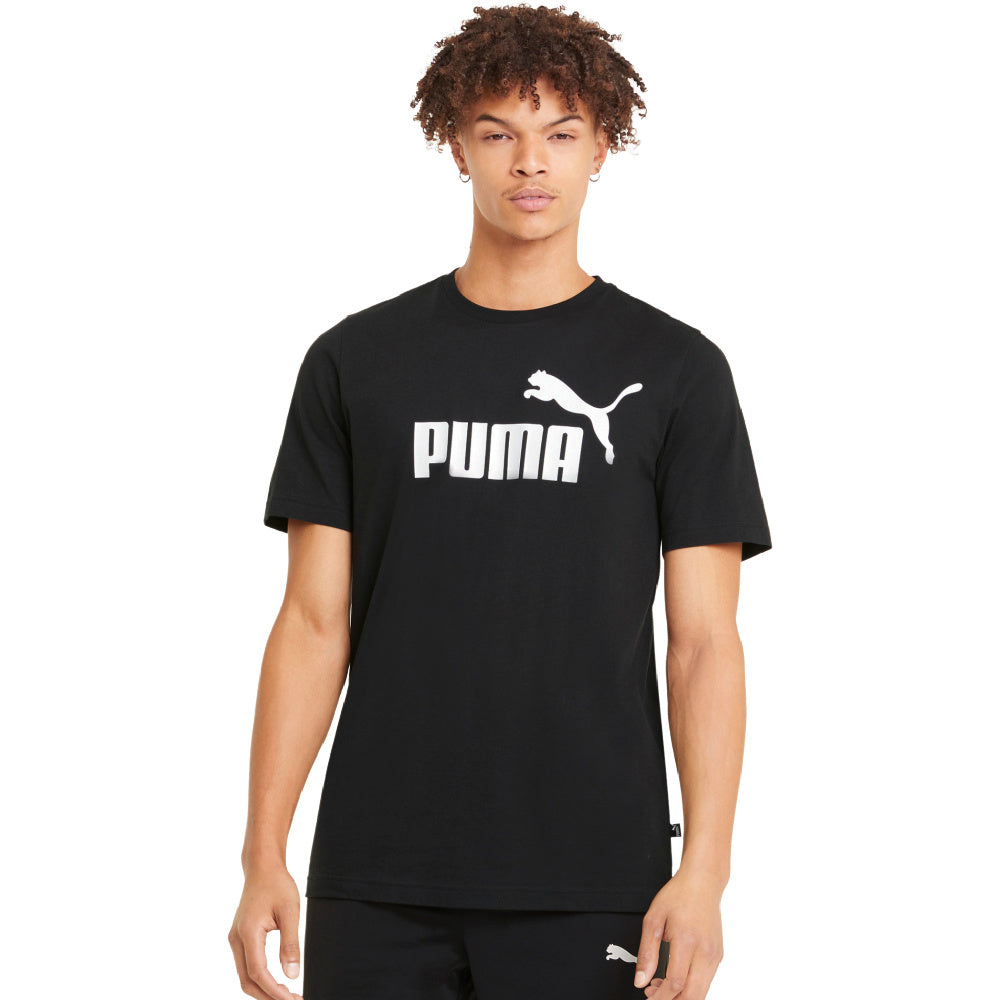 Puma | Mens Essentials Logo Tee (Black/White)
