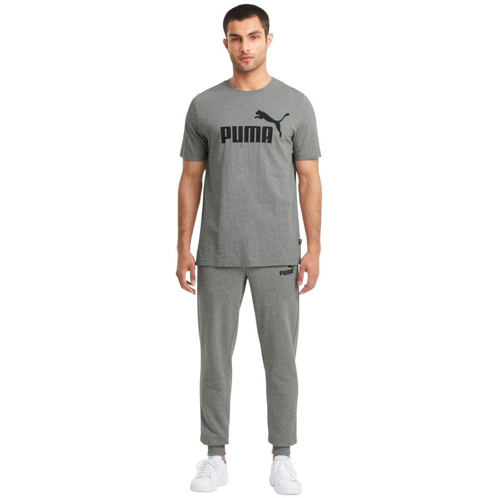 Puma | Mens Essentials Logo Tee (Grey Heather)