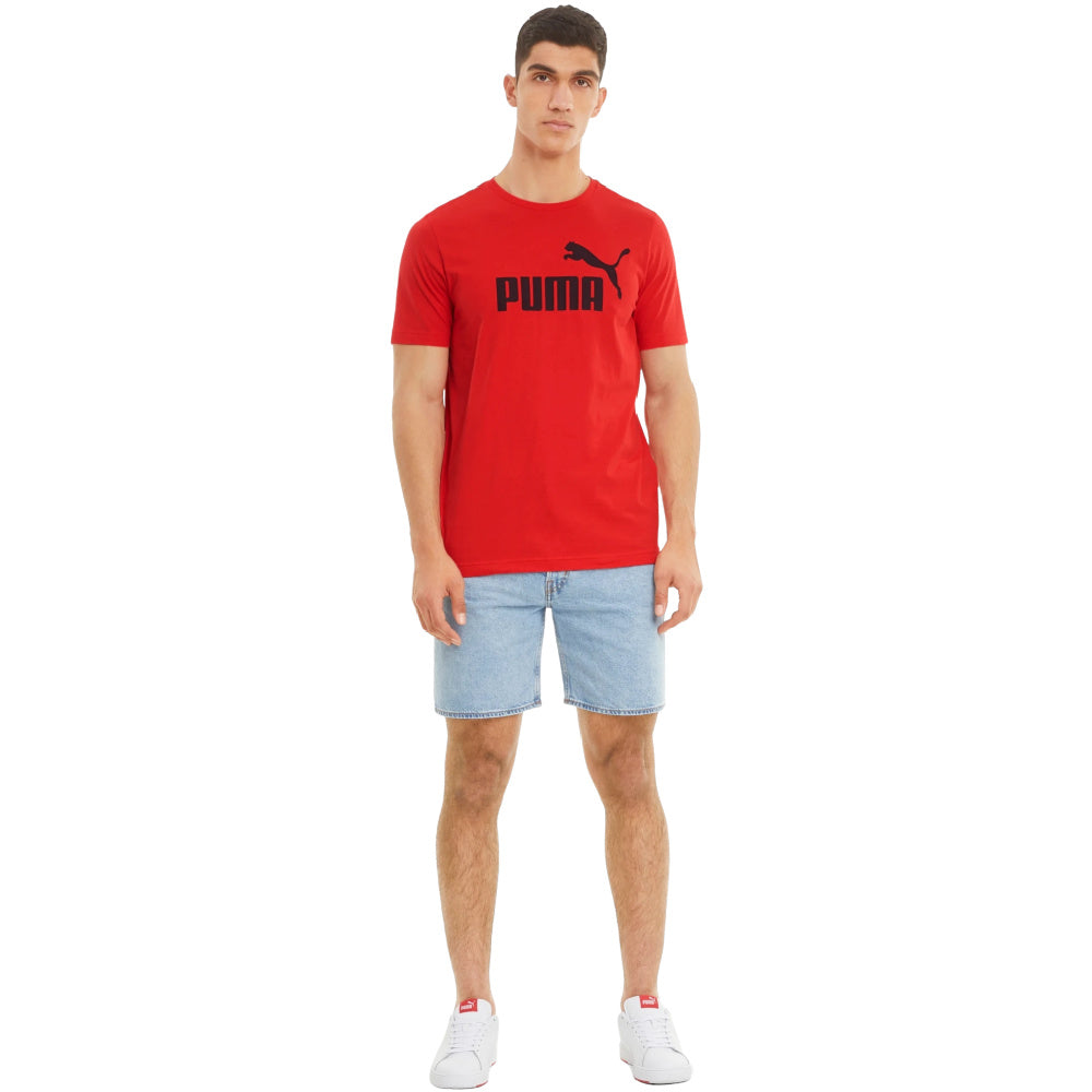 Puma | Mens Essentials Logo Tee (Risk Red)