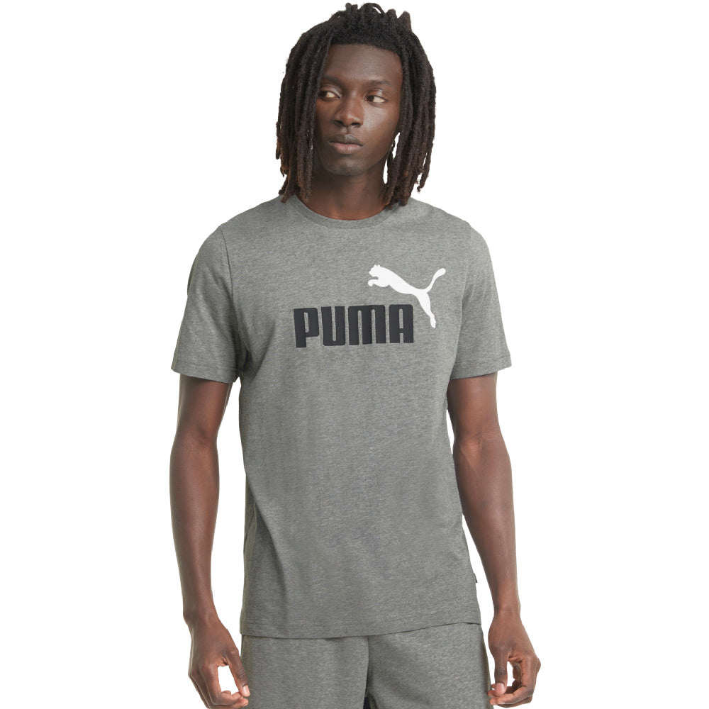 Puma | Mens Essentials+ 2 Colour Logo Tee (Grey)