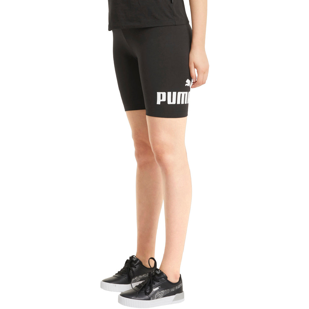 Puma | Womens Essentials 7" Logo Short Tights (Black)