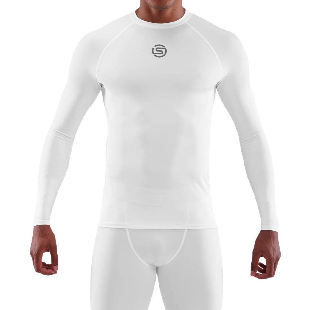 Skins | Mens Series-1 Long Sleeve Top (White)