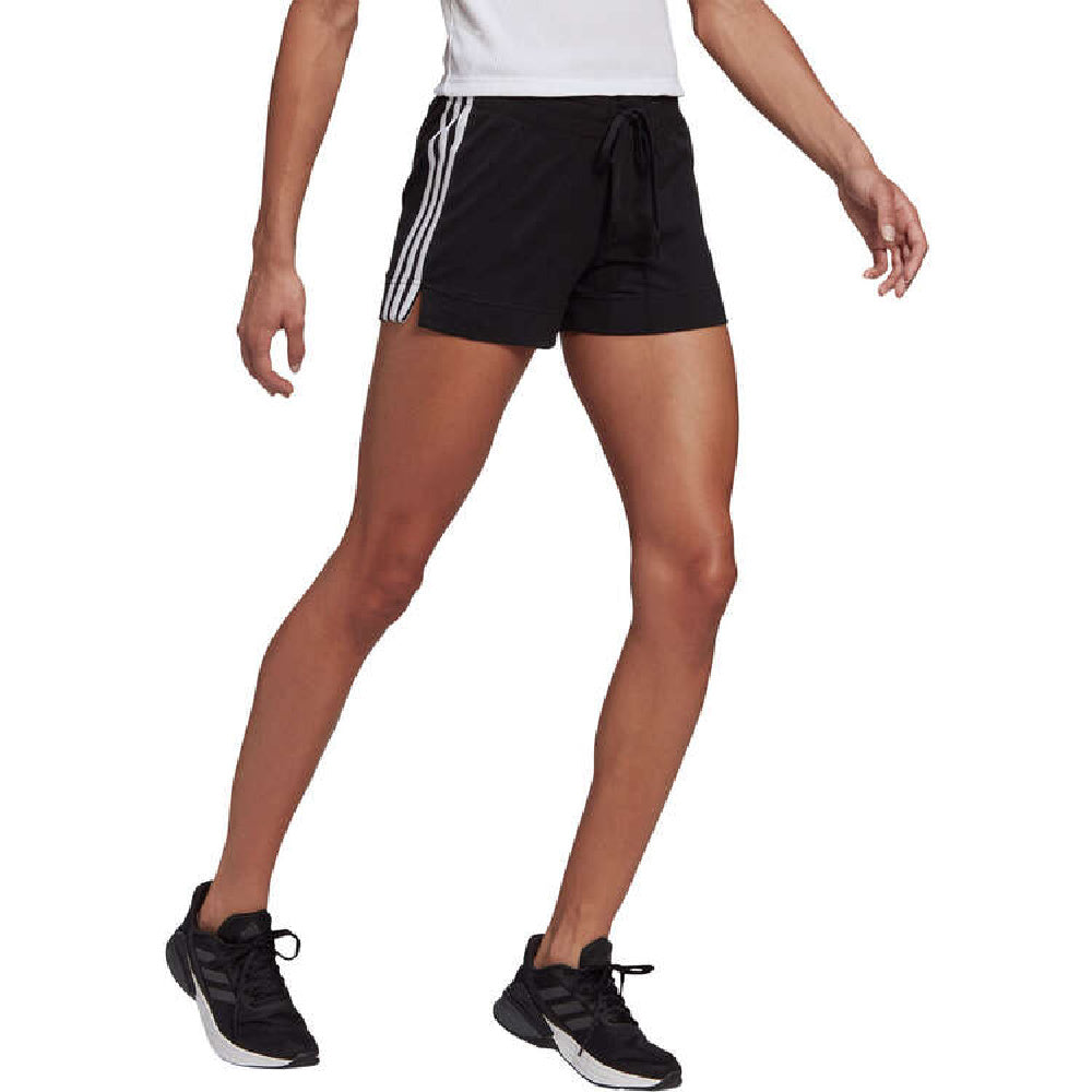 Adidas | Womens Essentials Slim 3-Stripes Shorts (Black/White)