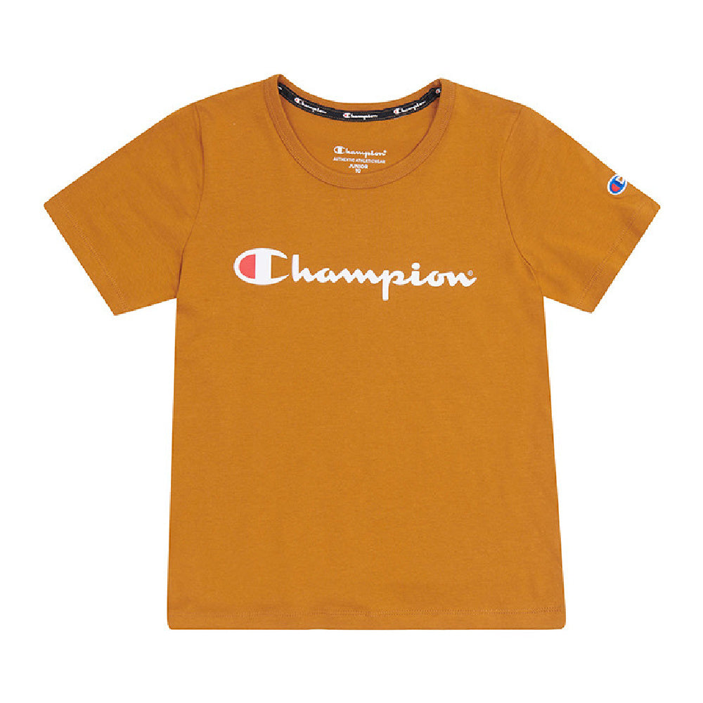 チャンピオン |キッズスクリプト半袖Tシャツ(ゴールデン)